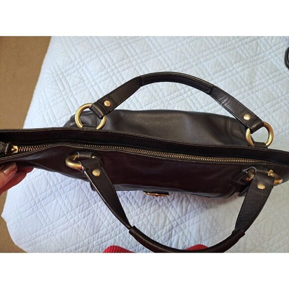 Coach Campbell Black Satchel Handbag Business Tote F24683 NO SHOULDER STRAP - Picture 10 of 15